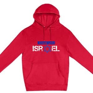 Support Israel I Stand With Israel Israeli Flag Design Premium Pullover Hoodie