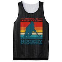 School Is Important But Hockey Is Importanter Funny Gift Mesh Reversible Basketball Jersey Tank