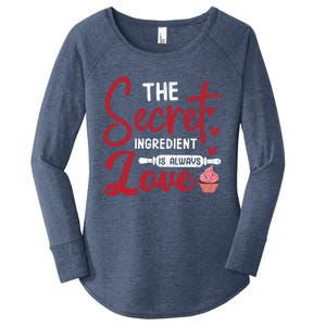 Secret Ingredient Is Love Valentines Day Graphic Gift Women's Perfect Tri Tunic Long Sleeve Shirt