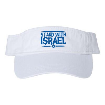 Support Israel I Stand With Israel Israeli Flag Support Israel Strong Valucap Bio-Washed Visor