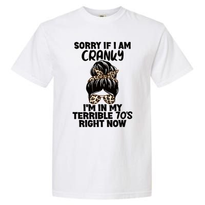 Sorry If I Am Cranky IM In My Terrible 70S Right Now Humor Gift Garment-Dyed Heavyweight T-Shirt