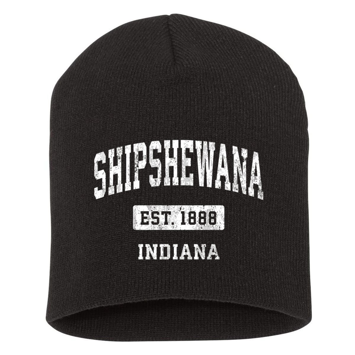 Shipshewana Indiana In Vintage Sports Established Design Short Acrylic Beanie