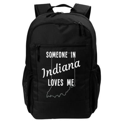 Someone In Indiana Loves Me State Map Silhouette Backpack