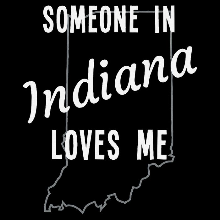 Someone In Indiana Loves Me State Map Silhouette Backpack