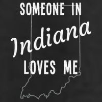 Someone In Indiana Loves Me State Map Silhouette Adult Drive Performance Visor