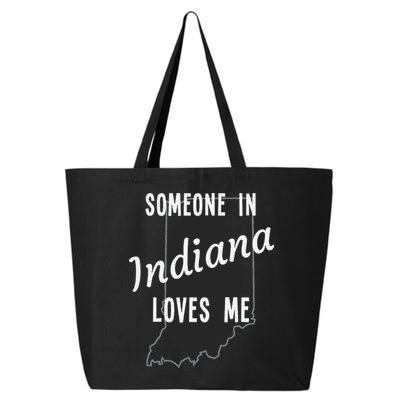 Someone In Indiana Loves Me State Map Silhouette 25L Jumbo Tote