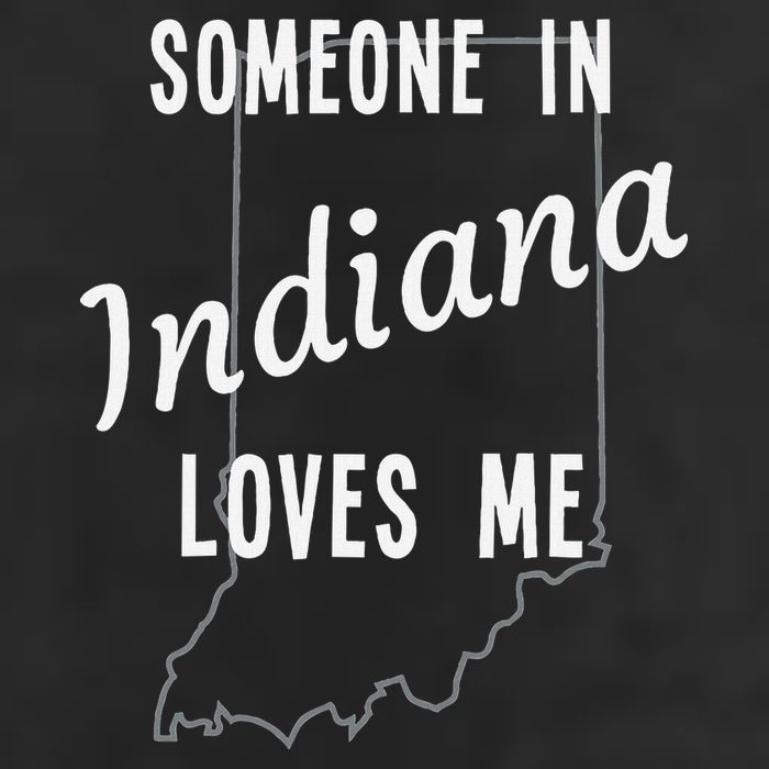 Someone In Indiana Loves Me State Map Silhouette 25L Jumbo Tote