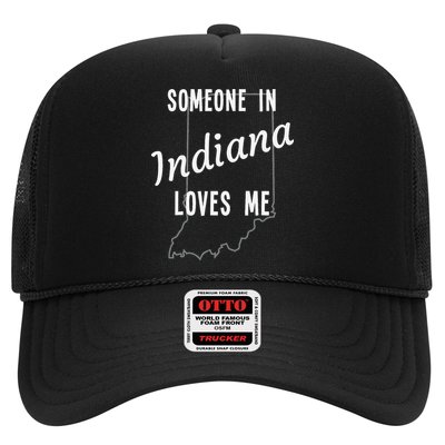 Someone In Indiana Loves Me State Map Silhouette Hat