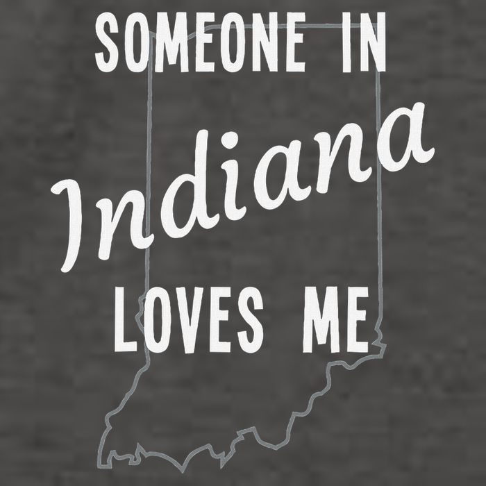Someone In Indiana Loves Me State Map Silhouette Vector Backpack