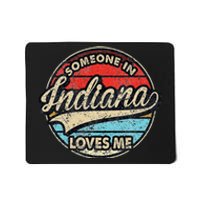 Someone In Indiana Loves Me Us State Cool Retro Mousepad