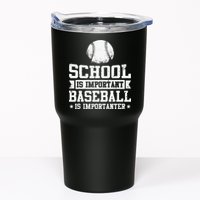 School Is Important But Baseball Is Importanter Funny Tumbler