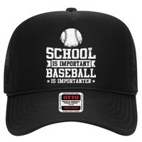 School Is Important But Baseball Is Importanter Funny Hat