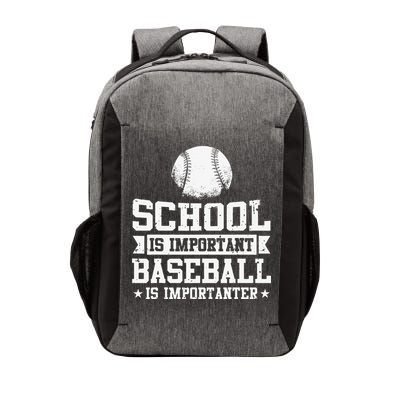School Is Important But Baseball Is Importanter Funny Vector Backpack