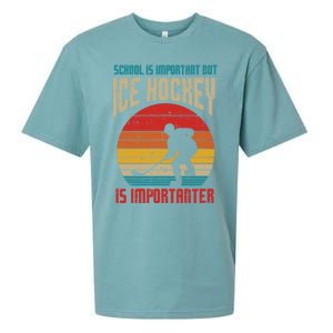 School Important Ice Hockey Importanter Funny Gift Sueded Cloud Jersey T-Shirt