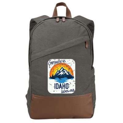Someone In Idaho Loves Me Cotton Canvas Backpack