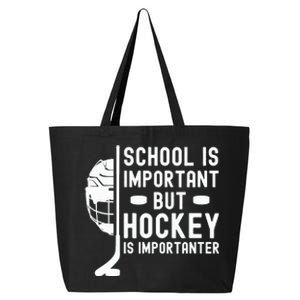 School is Important But Hockey is Importanter 25L Jumbo Tote