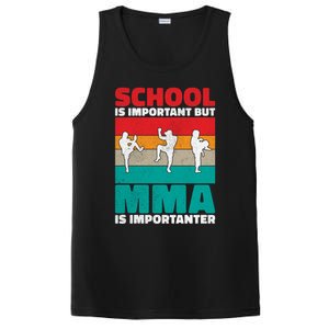 School Is Important But Mma Importanter Mixed Martial Arts Funny Gift PosiCharge Competitor Tank