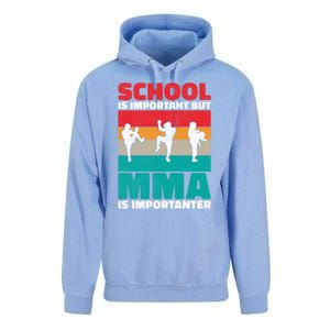 School Is Important But Mma Importanter Mixed Martial Arts Funny Gift Unisex Surf Hoodie