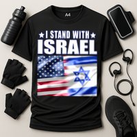 Support Israel I Stand With Israel Us Israel Flag Combined Cooling Performance Crew T-Shirt