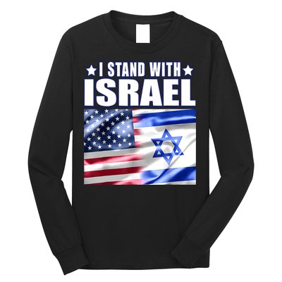 Support Israel I Stand With Israel Us Israel Flag Combined Long Sleeve Shirt