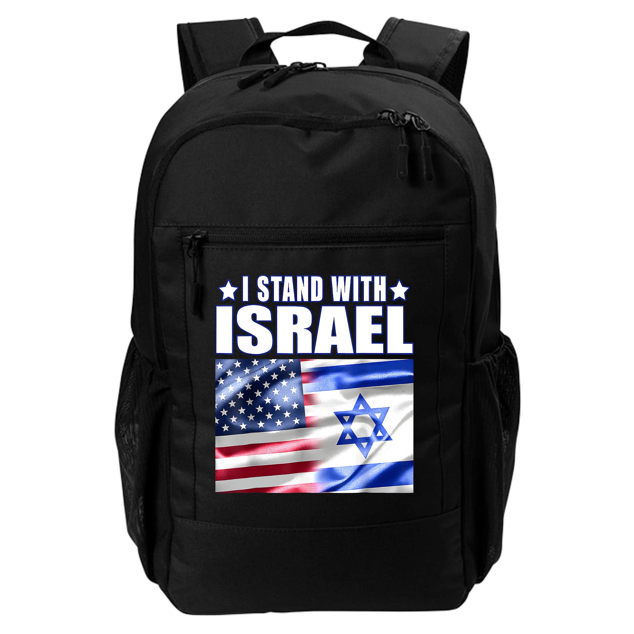 Support Israel I Stand With Israel Us Israel Flag Combined Backpack