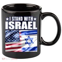 Support Israel I Stand With Israel Us Israel Flag Combined 11oz C Handle Ceramic Mug