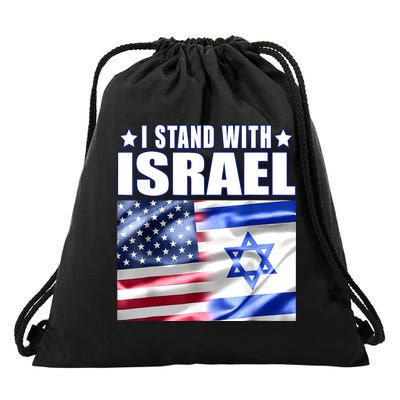 Support Israel I Stand With Israel Us Israel Flag Combined Drawstring Bag
