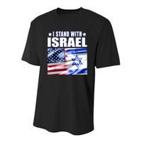 Support Israel I Stand With Israel Us Israel Flag Combined Youth Performance Sprint T-Shirt