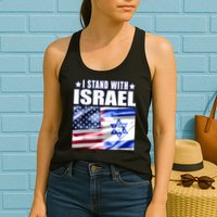 Support Israel I Stand With Israel Us Israel Flag Combined Womens Tank Top