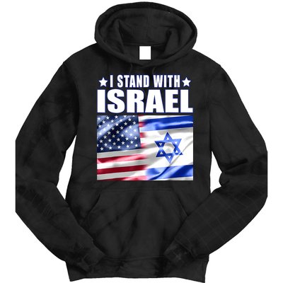 Support Israel I Stand With Israel Us Israel Flag Combined Tie Dye Hoodie