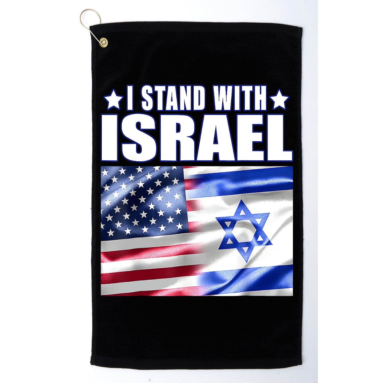Support Israel I Stand With Israel Us Israel Flag Combined Golf Towel