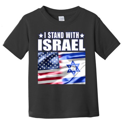Support Israel I Stand With Israel Us Israel Flag Combined Toddler T-Shirt