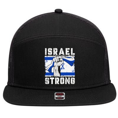 Support Israel I Stand With Israel Pray For Israel 7 Panel Mesh Trucker Snapback Hat