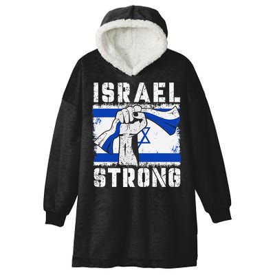Support Israel I Stand With Israel Pray For Israel Hooded Wearable Blanket