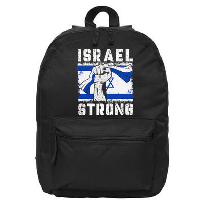 Support Israel I Stand With Israel Pray For Israel 16 in Basic Backpack
