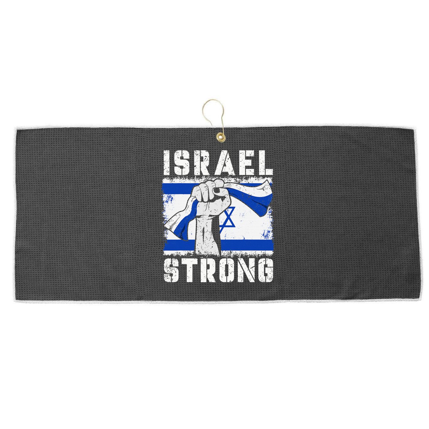 Support Israel I Stand With Israel Pray For Israel Large Microfiber Waffle Golf Towel