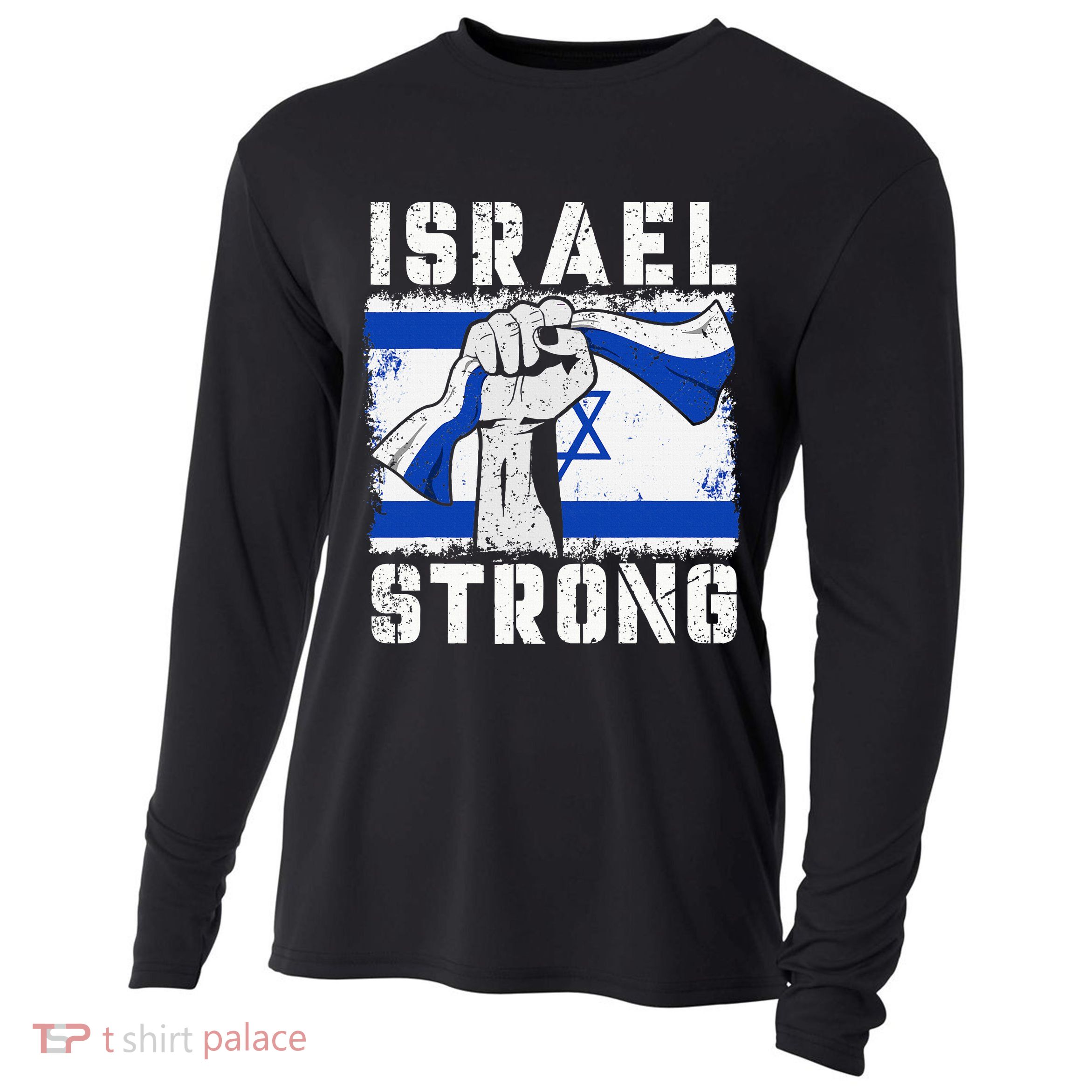 Support Israel I Stand With Israel Pray For Israel Cooling Performance Long Sleeve Crew
