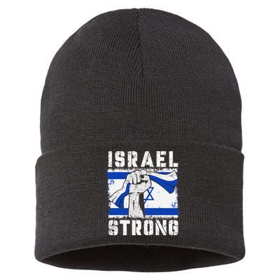 Support Israel I Stand With Israel Pray For Israel Sustainable Knit Beanie