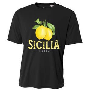 Sicilia Italia Italian Lemons Proud Sicilian Cooling Performance Crew T-Shirt