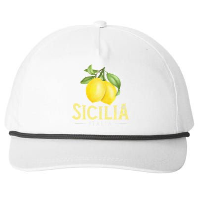 Sicilia Italia Italian Lemons Proud Sicilian Snapback Five-Panel Rope Hat