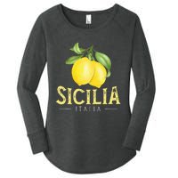 Sicilia Italia Italian Lemons Proud Sicilian Women's Perfect Tri Tunic Long Sleeve Shirt