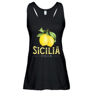 Sicilia Italia Italian Lemons Proud Sicilian Ladies Essential Flowy Tank