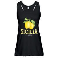 Sicilia Italia Italian Lemons Proud Sicilian Ladies Essential Flowy Tank