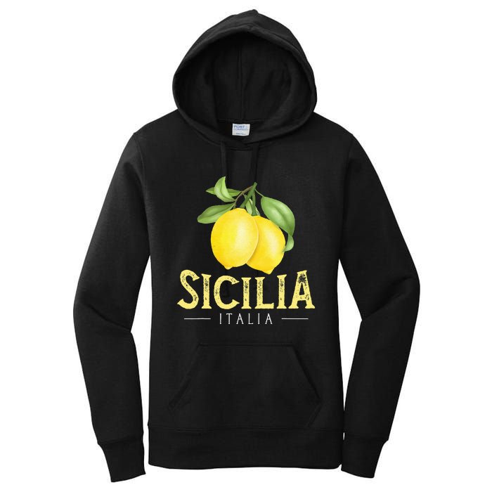 Sicilia Italia Italian Lemons Proud Sicilian Women's Pullover Hoodie