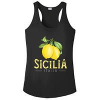 Sicilia Italia Italian Lemons Proud Sicilian Ladies PosiCharge Competitor Racerback Tank