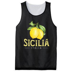 Sicilia Italia Italian Lemons Proud Sicilian Mesh Reversible Basketball Jersey Tank