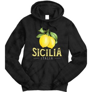 Sicilia Italia Italian Lemons Proud Sicilian Tie Dye Hoodie