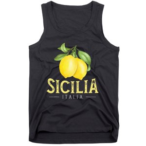 Sicilia Italia Italian Lemons Proud Sicilian Tank Top