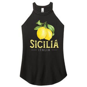 Sicilia Italia Italian Lemons Proud Sicilian Women's Perfect Tri Rocker Tank