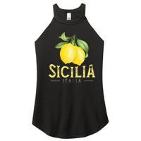 Sicilia Italia Italian Lemons Proud Sicilian Women's Perfect Tri Rocker Tank